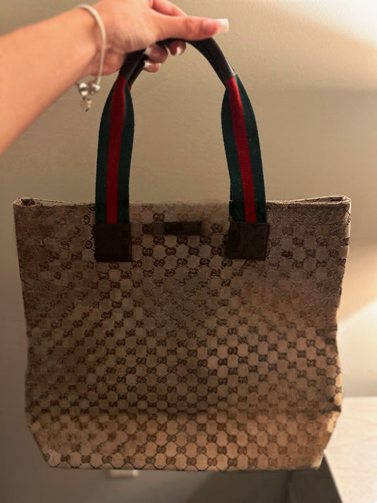 GC brown tote bag