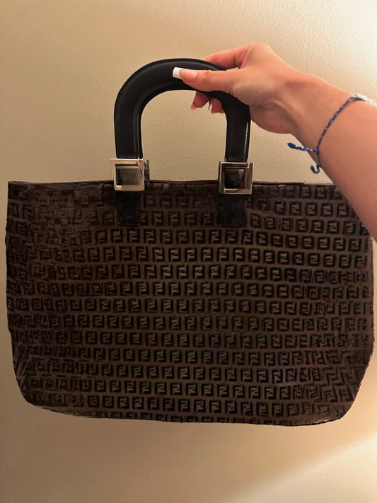 FD brown tote bag
